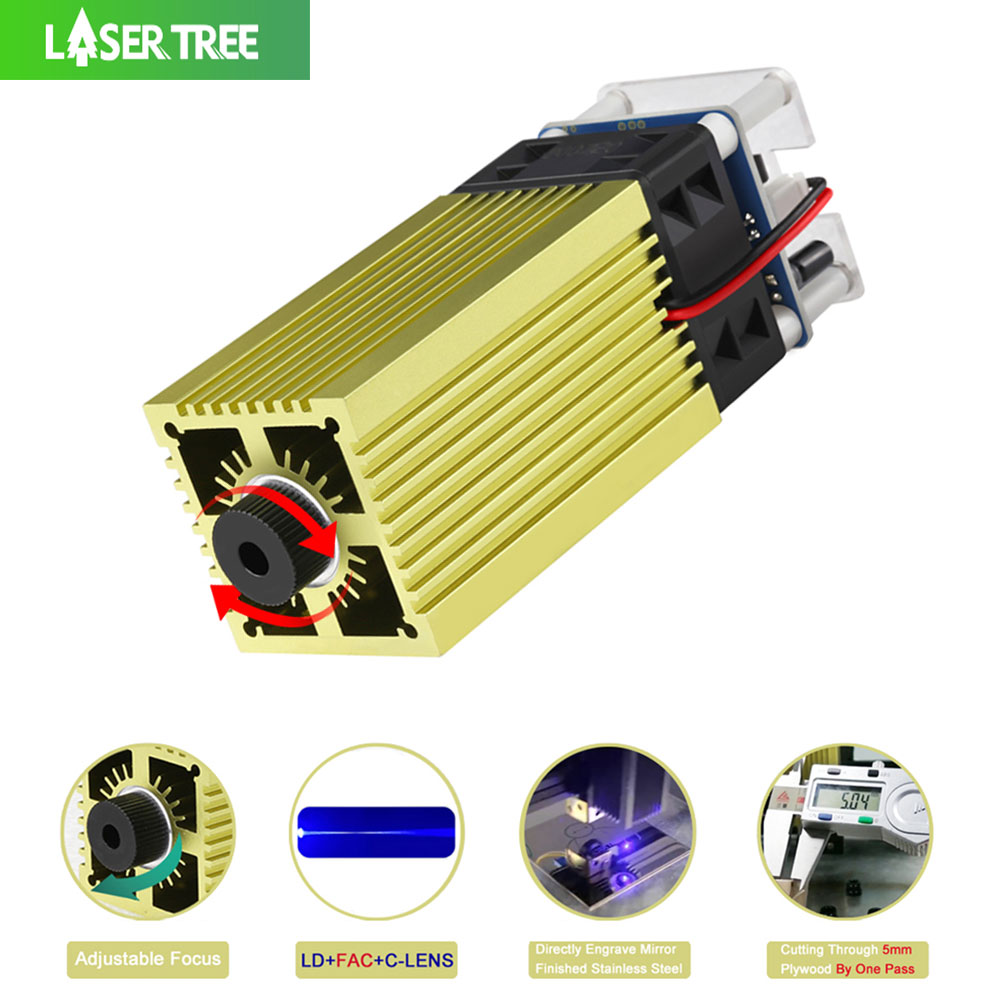 Metal Laser Cutter Head - LASERBAUM 4W 5W Lasermodul 12V Einstellbarer