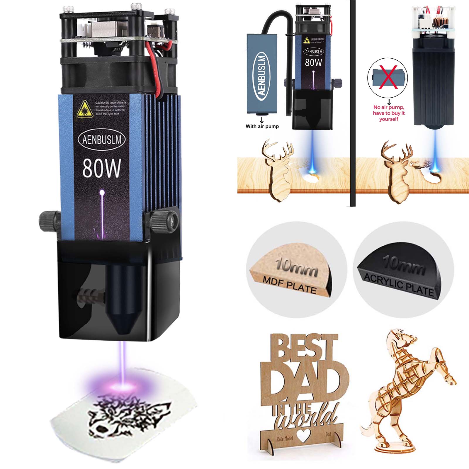 AENBUSLM 40 W 80 W Laserschnei – Metal Laser Cutter Head Bewertung und Preis