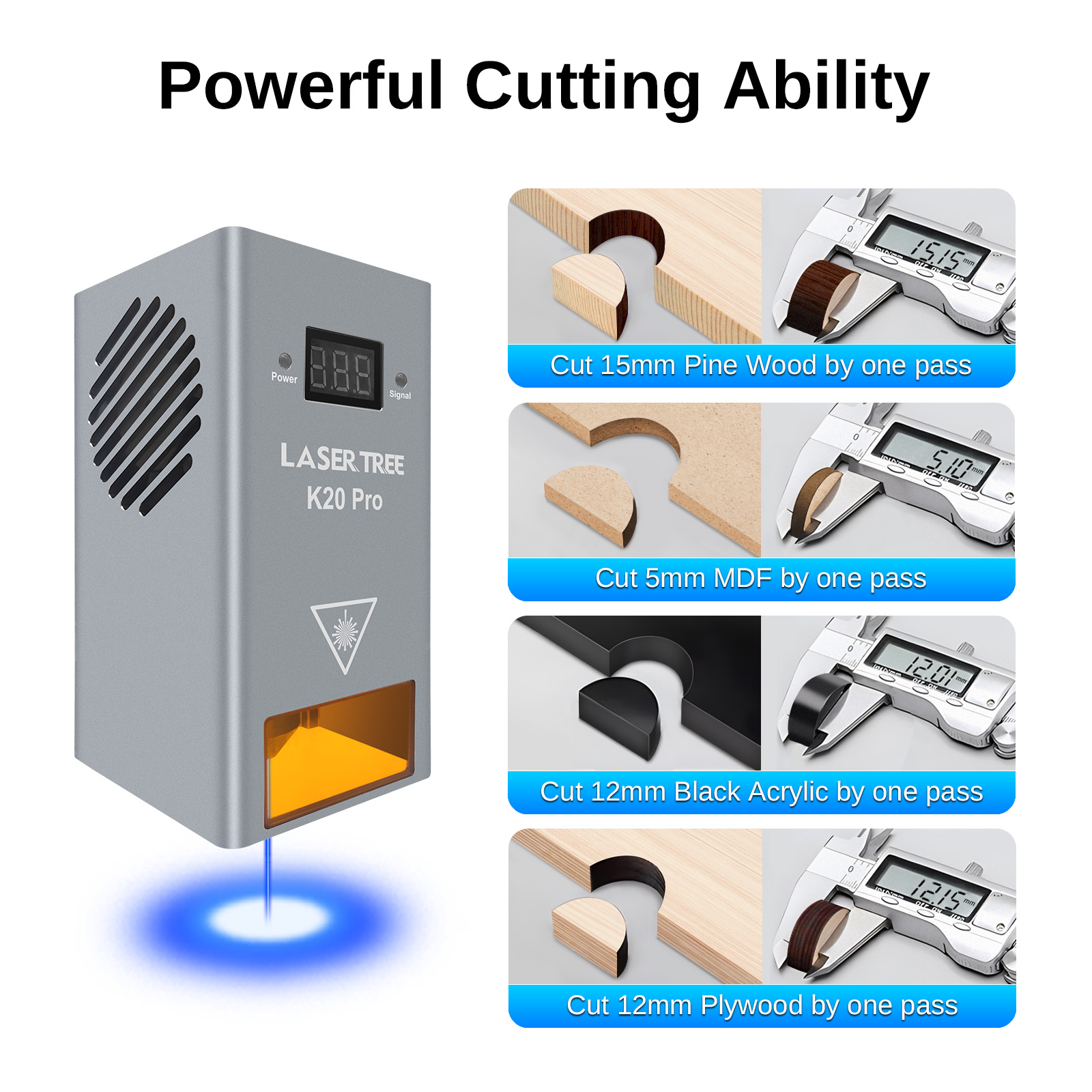 LASER BAUM 20W Optische Power  – Metal Laser Cutter Head Bewertung und Preis